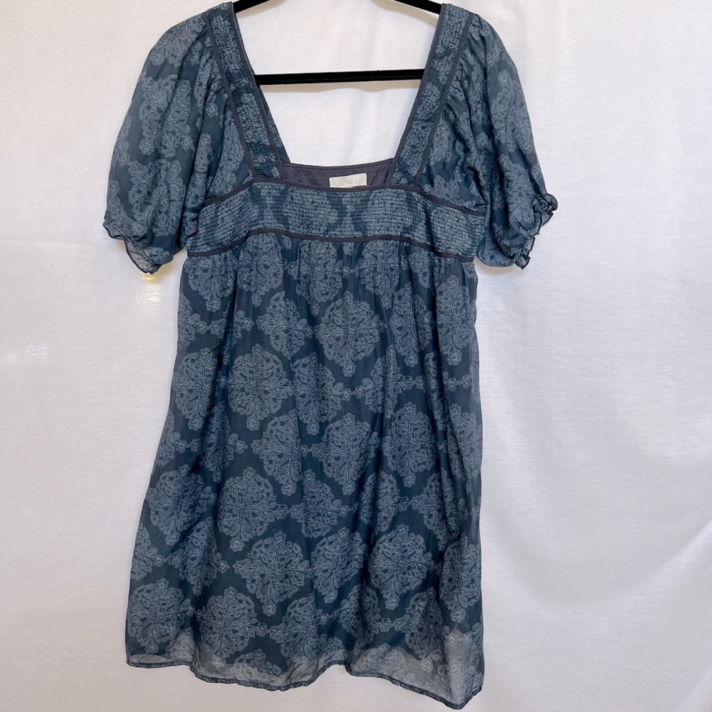 Joie Cotton & Silk Blend Blue Loose Tunic/Coverup/Dress.  Size S